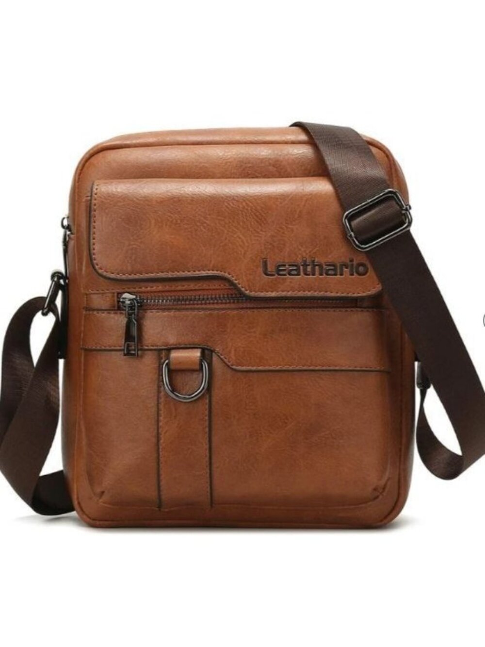 Leathario Men's Crossbody Shoulder Bag Leather Men Messenger Bag New